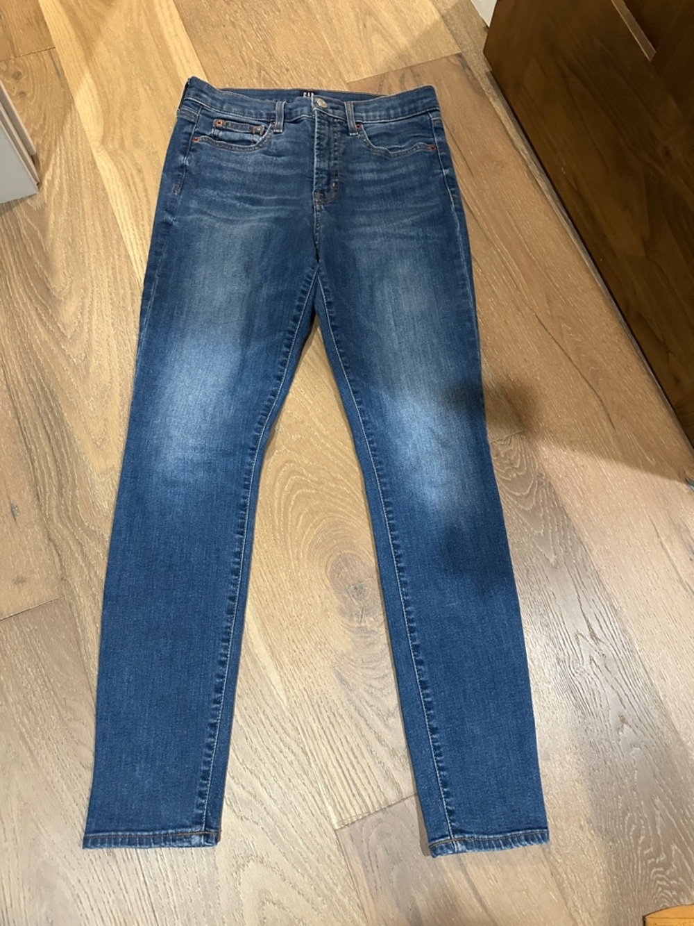 GAP Dark Blue Skinny Jeans with Faded Detail